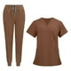 thumbnail image 1 of Uniforme Médico Conjunto Enfermera Top Pantalones Enfermería Médicos Ropa Uniforme Trajes De Trabajo L Marrón, 1 of 2
