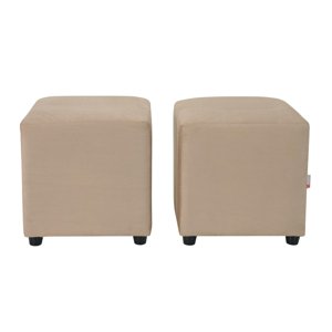 Bodevir - Set Pouf Cali 1C Felpa 30 Beige