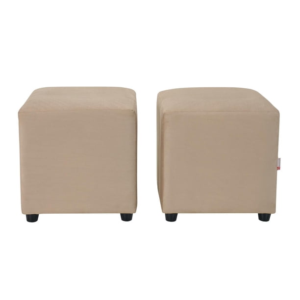 Set Pouf Cali 1c Felpa 30 Beige