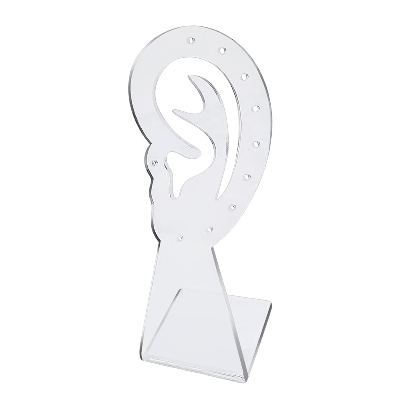 Ioensy - Soporte De Exhibición De Aretes En Forma De Oreja Organizador De Tachuelas De Acrílico Transparente