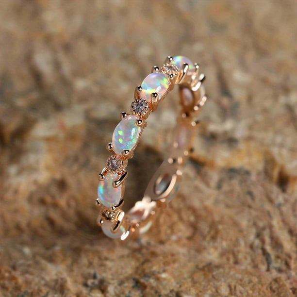 Exquisite Opal Ring for Women - Perfect Engagement, Wedding, and Valentine's Gift