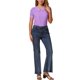 thumbnail image 2 of INSPIRE CHIC Blusa de Mujer para Regreso a Clases con Cuello Peter Pan en Contraste y Mangas Cortas con Lunares S Lila Claro, 2 of 6