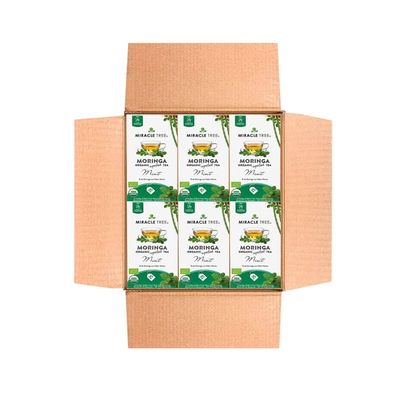 Té Miracle Tree Orgánico de Moringa y Menta 6 × 25 Saquitos