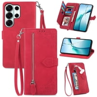 Funda Foxdock Cartera Piel Samsung Galaxy S26 Ultra – Antirrobo Rfid, Antigolpes – Rojo