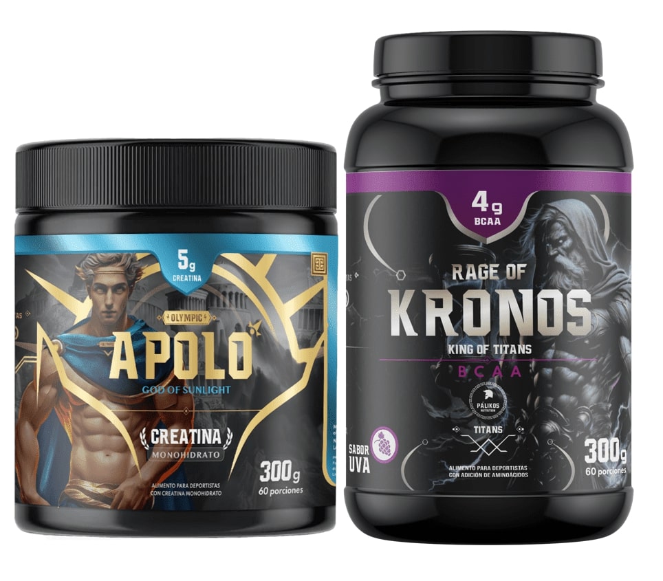 Palikos Fitness - Creatina Apolo 300G Y Bcaa Kronos Sabor Uva 300G