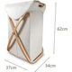 thumbnail image 2 of Canasto ropa sucia plegable bambú, 2 of 3