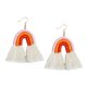 thumbnail image 2 of Joyería De Moda Borla Fringe Forma De Arco Iris Pendientes Colgantes Naranja, 2 of 5