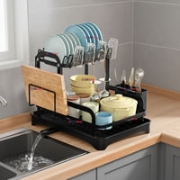 Line - Secador Escurridor Para Platos Loza Vajilla 2 Niveles Drenaje Automático