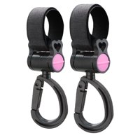 Ioensy - 2X Gancho Para Motocicleta Bolsas Para Botellas Gancho Para Colgar Piezas De Repuesto Gancho Multifuncional Rosa Negro