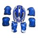 thumbnail image 3 of Juego De 7 Cascos De Bicicleta Para Ni?os, Equipo De Protección Para Patinar En Longboard, Color Azul Oscuro, 3 of 5