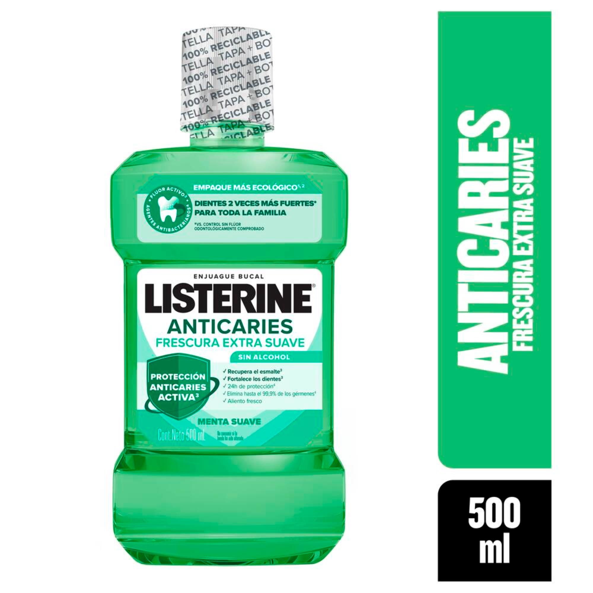 Enjuague Bucal Anticaries Zero Alcohol 500 ml Listerine