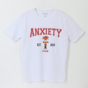 Polera Manga Corta Adulto Blanco Ansiedad Pixar Disney