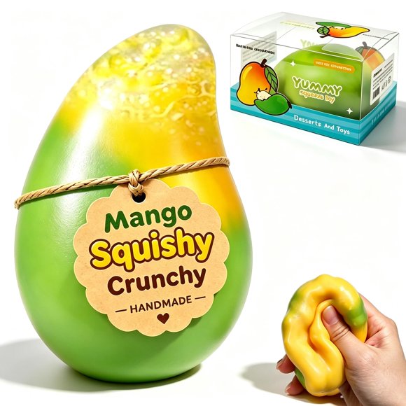 Juguete Antiestrés RVBVEZW Mango Crujiente con Núcleo de Espuma de Elevación Lenta