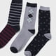 thumbnail image 4 of Calcetines Hombbre Tripack Mix Gris/Navy Corona, 4 of 4