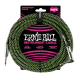 thumbnail image 1 of Cable de Instrumento Trenzado Verde/Negro 3m Ernie Ball 6077, 1 of 2