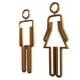 thumbnail image 1 of Señal inodoro para hombres y mujeres, señal símbolo inodoro para coración, tienda, parques, centro commerce business, Hot , Oro, 1 of 5