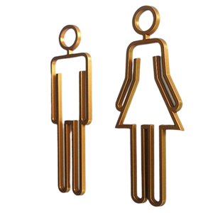 Magideal - Señal Inodoro Para Hombres Y Mujeres, Señal Símbolo Inodoro Para Coración, Tienda, Parques, Centro Commerce Business, Hot , Oro