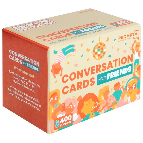 Tarjetas de conversación Prompta 400 para amigos, informales y divertidas
