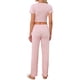 thumbnail image 3 of INSPIRE CHIC Conjunto de pijama casual para mujer Y2K Loungewear Jersey Knit Cute Floral de manga corta con cuello en V y pantalones elásticos S Rosa, 3 of 6