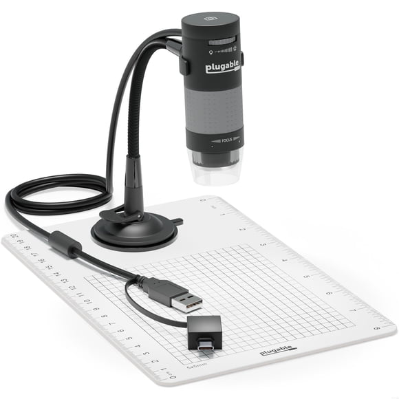 Microscopio digital enchufable de 2 MP con aumento de 250x USB/USB-C