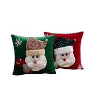 Genérico - Set De 2 Fundas De Cojin Para Navidad 3D B22