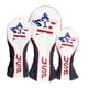 thumbnail image 2 of 3 Piezas Impermeable PU Golf Head Cover Bordado Driver Fairway Protector, 2 of 5