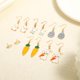 thumbnail image 3 of 6 pares de pendientes de Pascua para mujer, bonitos pendientes de conejo de zanahoria, pendientes colgantes de huevo de colores, pendientes de esmalte, pendientes colgantes de primavera para fiestas,, 3 of 6