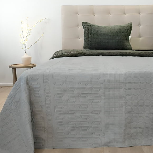 Quilt Hotpress Viena Con Sherpa 2 Plazas / Gris – Doral