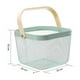thumbnail image 5 of Canasto Organizador Cuadrado Con Mango de Madera - Verde Agua, 5 of 7