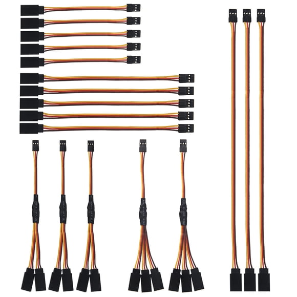 Cable de extensión servo Share Goo, 18 piezas, 3 pines y 22 AWG para RC
