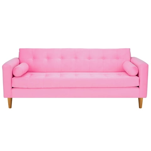 Bodevir - Sofa Retro 3Cg Felpa 04 Rosado