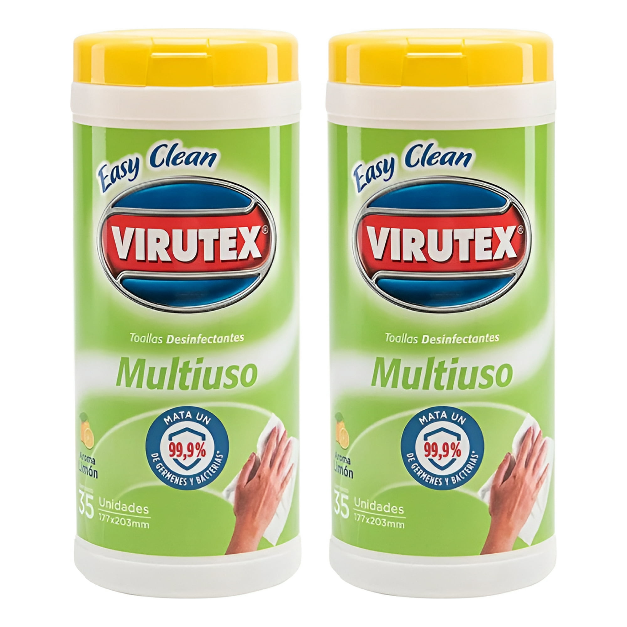 Pack X 2 Toallitas Desinfectantes Virutex Multiuso 35 Unidades