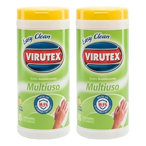 Pack X 2 Toallitas Desinfectantes Virutex Multiuso 35 Unidades