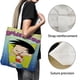 thumbnail image 3 of Bobby's World Bolso de tela con estampado de lienzo para mujer, bolsa de compras reutilizable y estética, con cremallera interior, regalo para mujer,40*45cm., 3 of 6