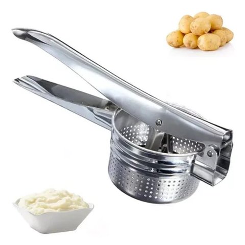 León Import - Prensador Aplastador Patatas Frutas Verduras Manual De Acero