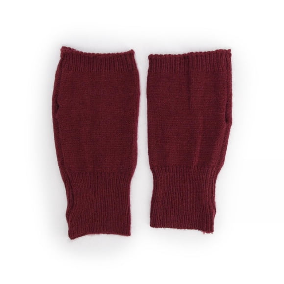 Guantes mitones cortos de lana rojo Talla Única