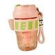 thumbnail image 2 of Botella De Agua Portátil Taza De Café Con Tapa Ciclismo Correr Taza De Agua Reutilizable Rosa, 2 of 5