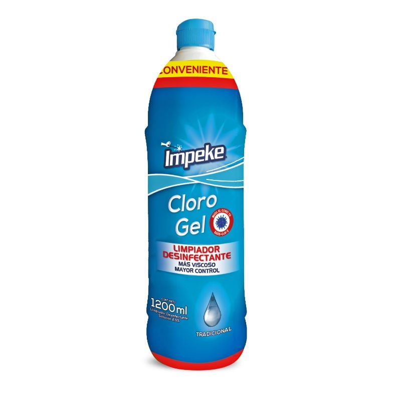 Cloro Gel Tradicional Botella 1200 ml Impeke