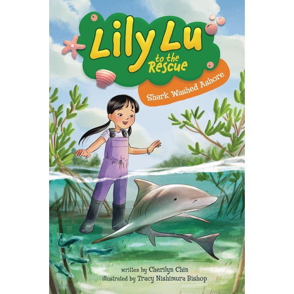 Libro Lerner Shark arrastrado a tierra a Lily Lu al rescate