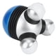 thumbnail image 4 of Mini masajeador vibratorio portátil de mano con luz LED para aliviar el dolor de cabeza, cuello y piernas (azul), 4 of 8