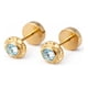 thumbnail image 4 of Aros Abridores Chatón Circón 6mm N3 Oro 14k Niña Mujer, 4 of 13