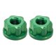 thumbnail image 1 of 2x Tuercas De Eje De Cubo De Rueda De Bicicleta Para Bicicleta De Pi?ón Fijo M9 Tuerca De Eje Delantero Antideslizante Verde, 1 of 5