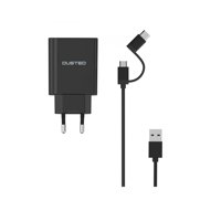 Dusted - Cargador Rápido Qc3.0 Delgado Con Cable 2-En-1