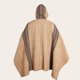 thumbnail image 3 of Poncho Clásico de Lana Premium OLKI - Beige Listado, 3 of 4