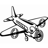 Rienda Libre Graphics - Decomural Cartoon Aeroplane Childrens Ws-32889