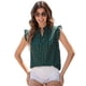 thumbnail image 2 of Blusa Estampado Geométrico y Manga Mariposa verde XL, 2 of 5