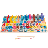 Genérica - Tablero Didáctico De Madera 7 En 1 Pesca Milagrosa Y Números