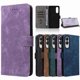 thumbnail image 5 of Funda Billetera para Samsung Galaxy S25 Edge con Soporte - Cartera de Cuero con Ranuras Morado, 5 of 5