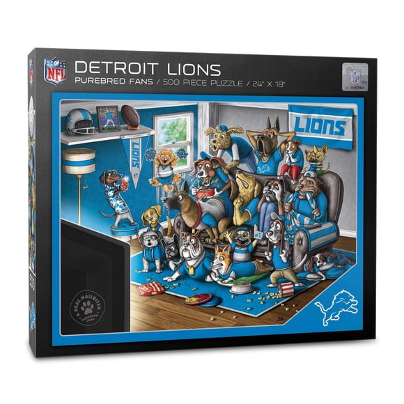 Puzzle YouTheFan, fanáticos de raza pura de los Detroit Lions, 500 piezas