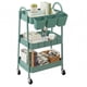 thumbnail image 1 of Rolling Cart danpinera de almacenamiento de metal de 3 niveles, verde, con ruedas, 1 of 9